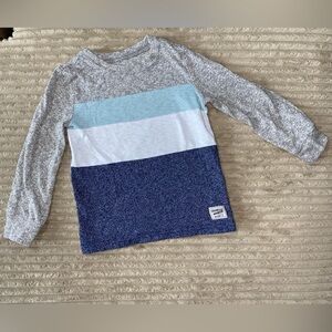🌟 Trendy Colorblock Long Sleeve Tee – OshKosh B’gosh Size 5T